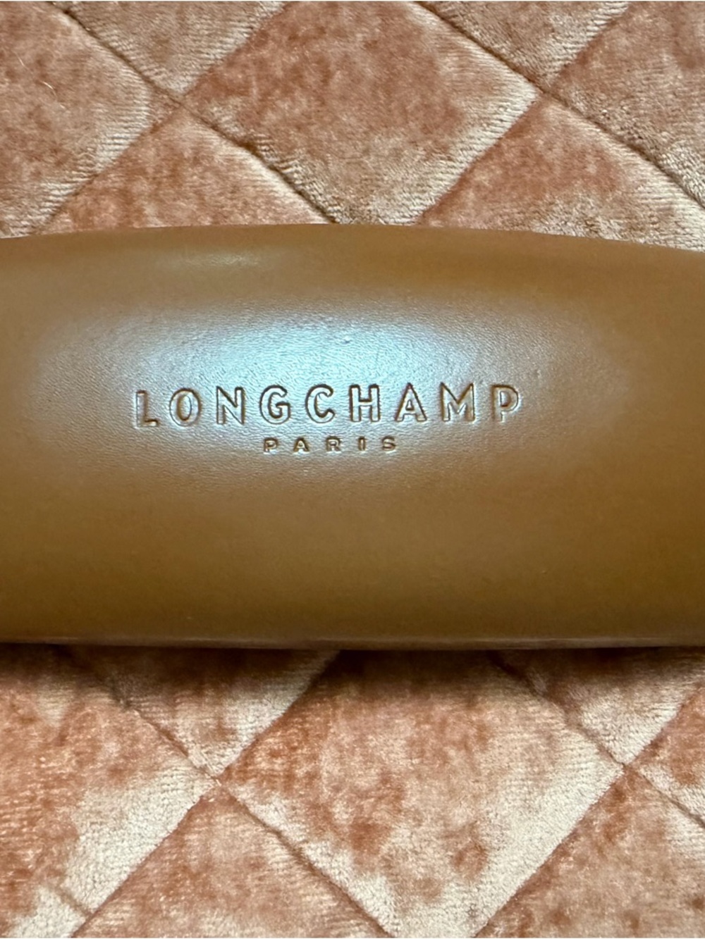 Longchamp Leather Eyewear Case in Cognac euc